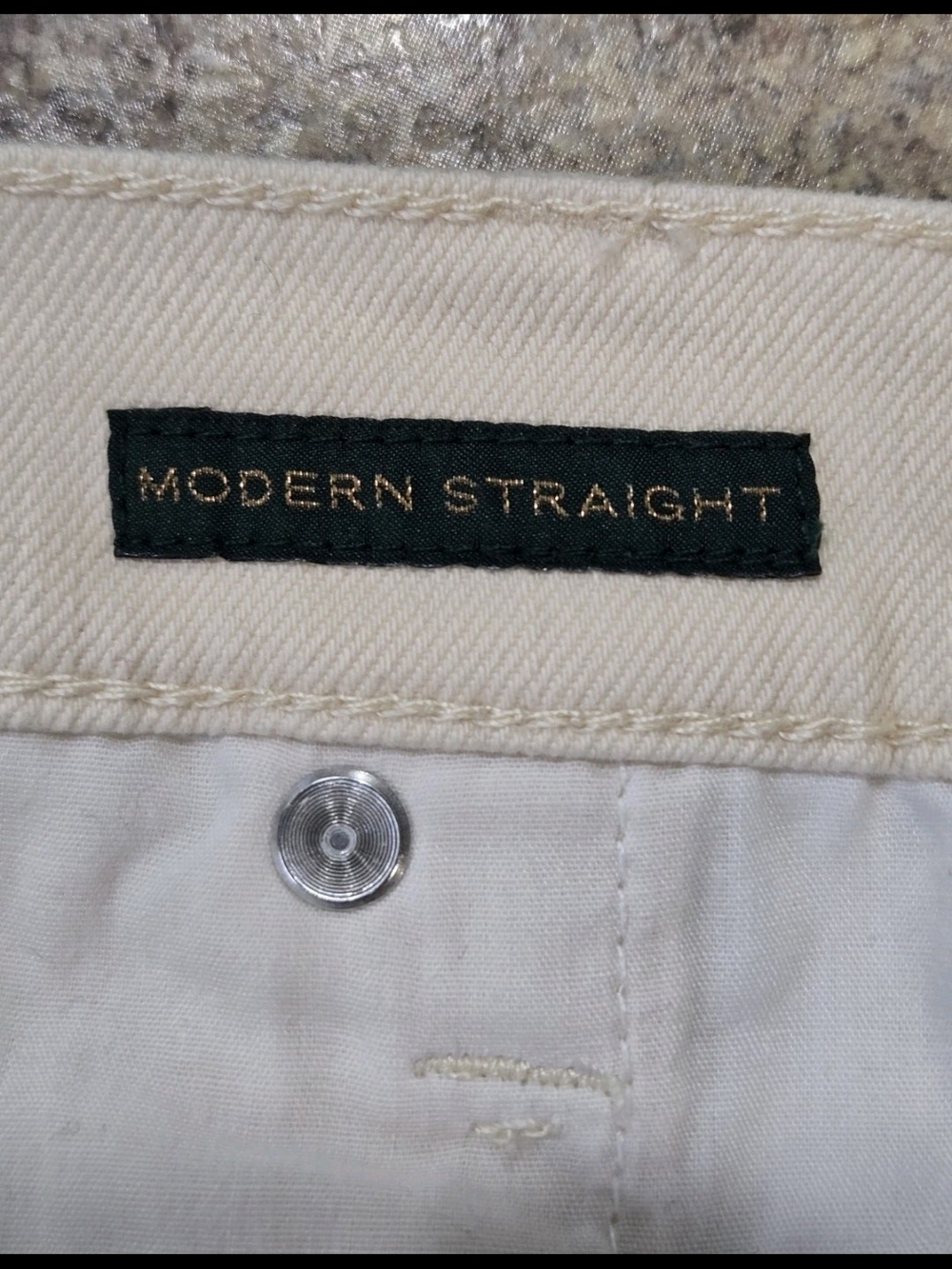 Lauren Jeans Co Modern Straight Creamy White Jeans Womens 10 Straight Leg EUC - Picture 6 of 10